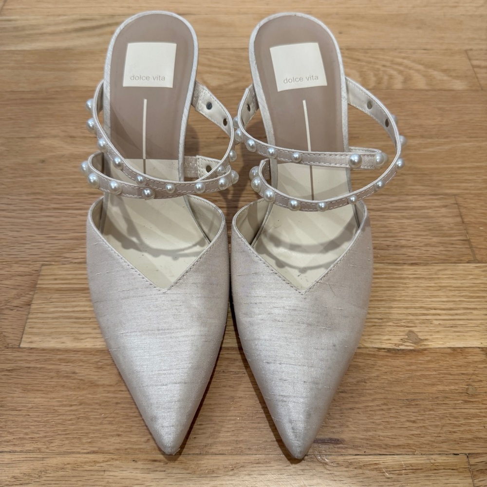Dolce Vita Hanna Mule Ivory Pearl Size 7.5 - Picture 3 of 11